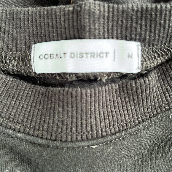 Cobalt District Black Crew neck sweatshirt.  Size M - Picture 3 of 5